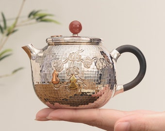 Pure Silver 999 Handmade Teapot 200ml F4249