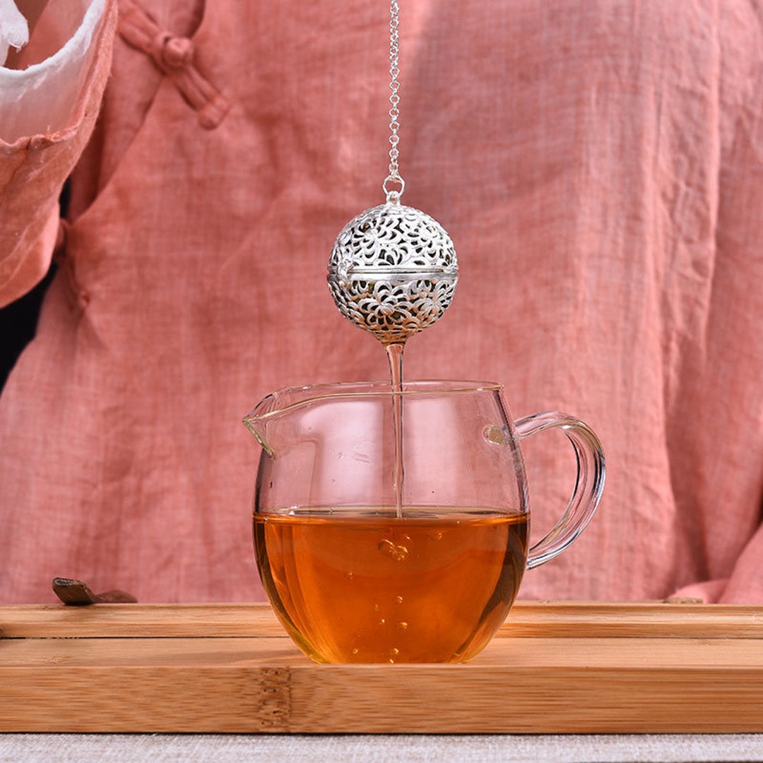 Pure Silver 999 Handmade Tea Ball Infuser FG085 FG086 FG087 FG088 FG089