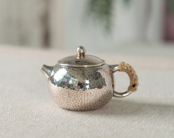 Pure Silver 999 Handmade Teapot 75ml F4756