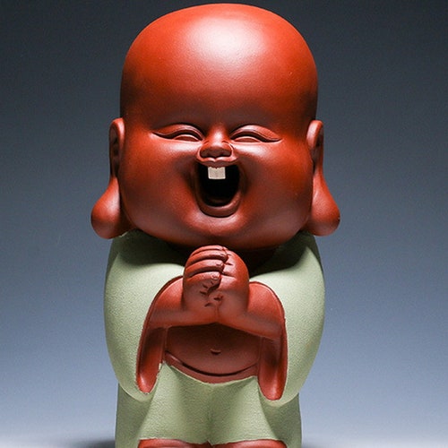 Handmade Yixing Zisha Clay Tea Pet shops Little Buddha FJ1089