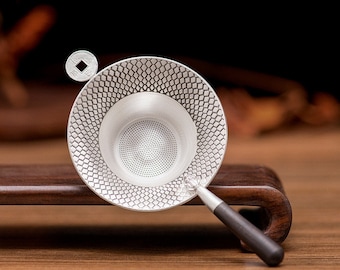 Pure Silver 999 Handmade Tea Strainer FG094