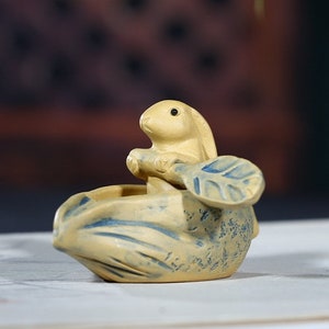 Handmade Yixing Zisha Clay Tea Pet Rabbit FJ1164