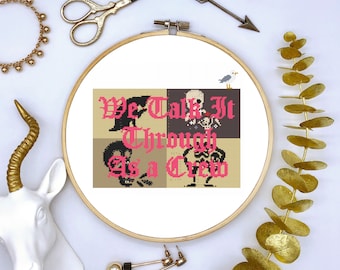 Our Flag Means Death Talk it Through as a Crew Cross Stitch Pattern PDF Download