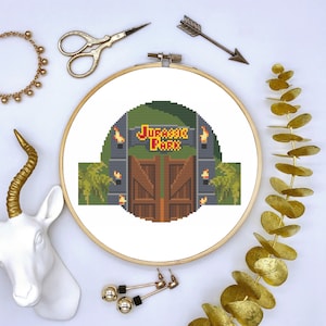 Welcome to Jurassic Park Cross Stitch Pattern PDF Download