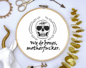Gideon the Ninth We Do Bones Cross Stitch Pattern PDF Download