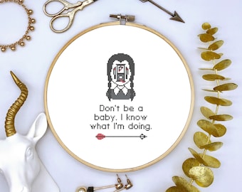Wednesday Addams Cross Stitch Pattern PDF Download