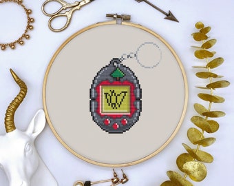 Tamagotchi Mothman Cross Stitch Pattern PDF Download