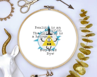 Gravity Falls Bill Cipher Cross Stitch Pattern PDF Download