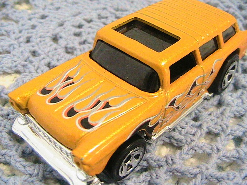 Hot Wheels 1969 Chevy Nomad Yellow Gold With Flames Etsy