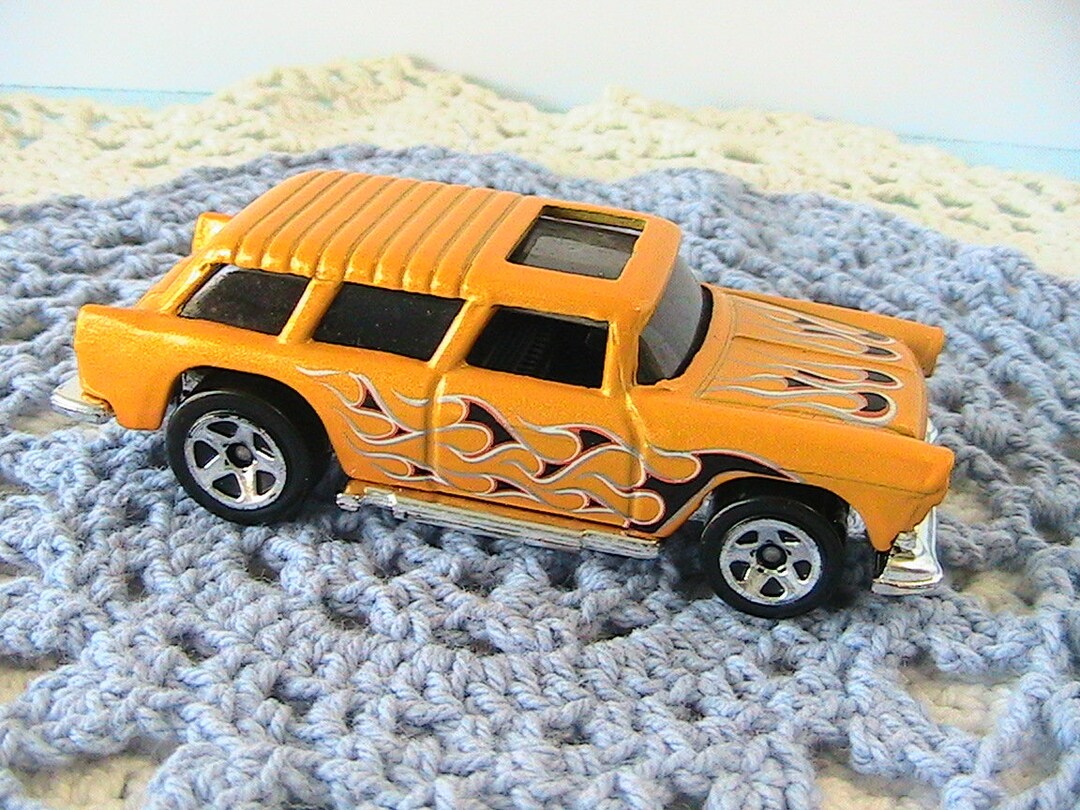 Hot Wheels 1969 Chevy Nomad Yellow Gold With Flames Etsy
