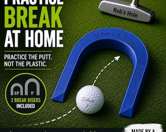 Putter Shoe™ Putting Trainer, Indoor Golf Putting Aid, Practice Breaking Putts, Personalized Golf Gift for Mom Dad Golfer