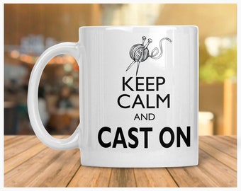keep calm knitting lover