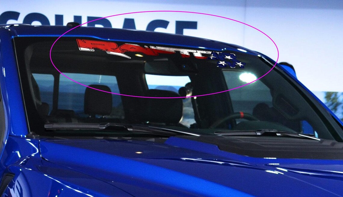 Windshield Window Raptor SVT USA Flag Style Decal Sticker 38
