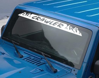 Montagne Crawler Wrangler Decal Adesivo Parabrezza Banner JK TJ YJ