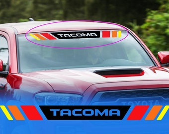 Adesivo in vinile per parabrezza TRD in stile vintage per Tacoma