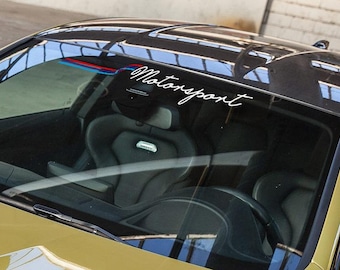 M Colors Motorsport Parabrezza Adesivo per BMW e39 e46 e60 M3 M4 M5 M6 Z3 Z4 235i 328i 330i 335i 528i 535i 550i640i Logo emblema racing