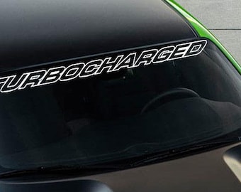 Parabrezza Turbocompresso Banner Vinile Decalcomania Adesivo SRT Turbo