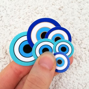 Lot d'autocollants imperméables en vinyle pour ordinateur portable Evil eye
