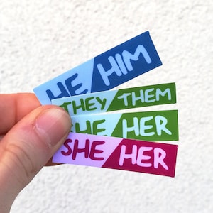 Voornaamwoord: waterdichte vinyl laptopstickers lgbtq-sticker
