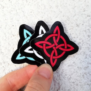 Noeud de sorcière symbole wicca autocollant vinyle imperméable autocollant pour ordinateur portable protection charme sorcière fournitures et cadeaux wicca