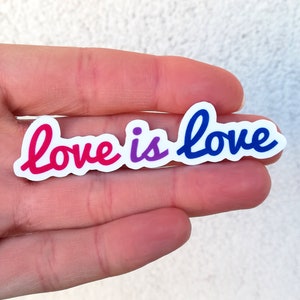 Adesivo de vinil à prova d'água amor bissexual é amor