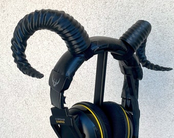 NEUE Gothic Widder Hörner für Kopfhörer-Headsets Zubehör, Diablo Gaming Dämon Hörner, Teufel Gamer Cosplay Piercing Zubehör, Streamer Geschenk