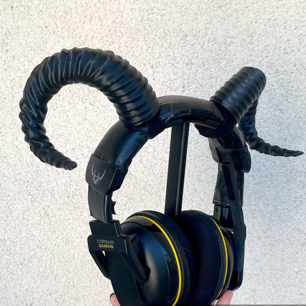 NEW Gothic RAM HORNS for Headphones Headsets attachment, diablo gaming demon horns, devil gamer Cosplay Streaming Accessories, streamer gift