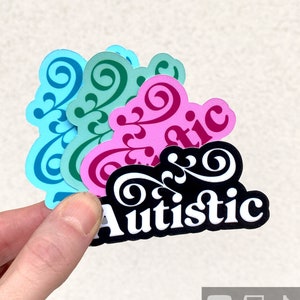 Autistische waterdichte sticker, acceptatie neurodiversiteit autisme, neurodivergente geestelijke gezondheid waterdichte laptopsticker, adhd vriendschapscadeau