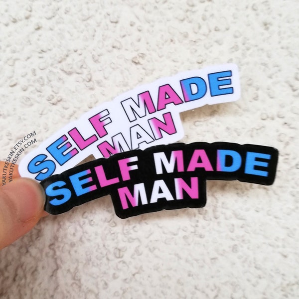 Self made man Transgender stickers waterproof vinyl pride sticker for trans FTM