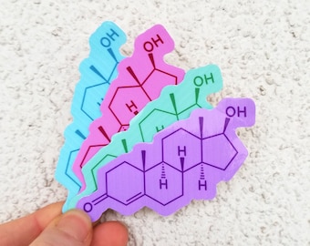 Testosterone sticker molecule chemical structure science vinyl laptop stickers decal