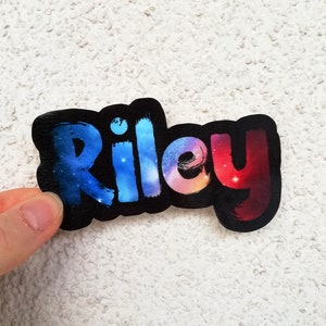 Autocollant nominatif étanche en vinyle Galaxy Space personnalisé pour ordinateurs portables et cadeaux