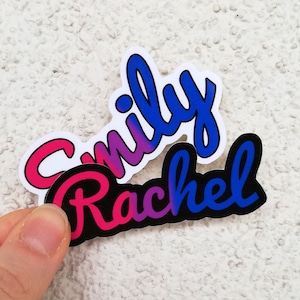 Aangepaste bi-sexuele naamstickers waterdicht vinyl bi-pride vlag sticker sticker