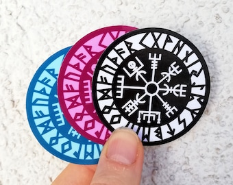 Vegvisir Viking Compass waterproof vinyl sticker laptop decal asatru rune Odin Thor Norse Mythology gift