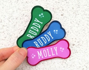 Custom dog name sticker, waterproof vinyl sticker for pet food bowl