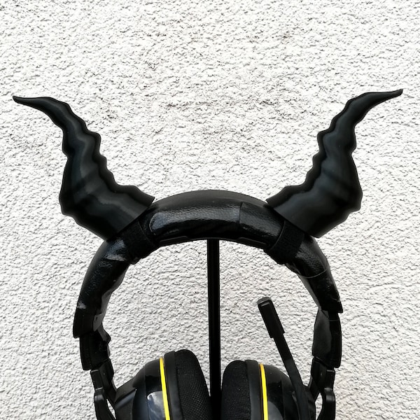 CORNI DI DEMONIO gotico per cuffie, corna di drago, corna da diavolo goth gamer Accessori per cuffie Cosplay, Prop in streaming, regali di streamer di gioco