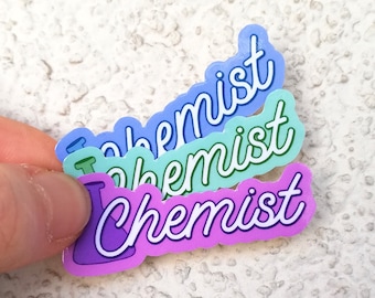 Chemist science waterproof vinyl laptop sticker chemistry gift decal