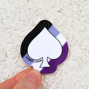 Aseksueel aas trots vlag waterdicht vinyl laptop sticker sticker aas geschenken
