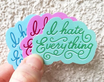 Hate everything best bitches waterproof vinyl laptop sticker decal