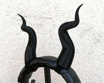 BIG curved Headset HORNS for Headphones, Dragon Demon devil horns gothic gamer Cosplay Accessories, Streaming Prop, gaming streamer gifts