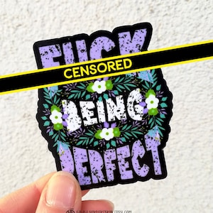 Verdomd perfect waterdicht vinyl sticker laptop sticker, cadeau geestelijke gezondheid