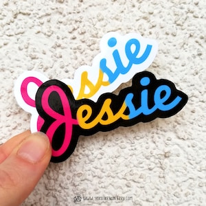 Aangepaste Pansexual-naamstickers waterdichte vinyl trotssticker