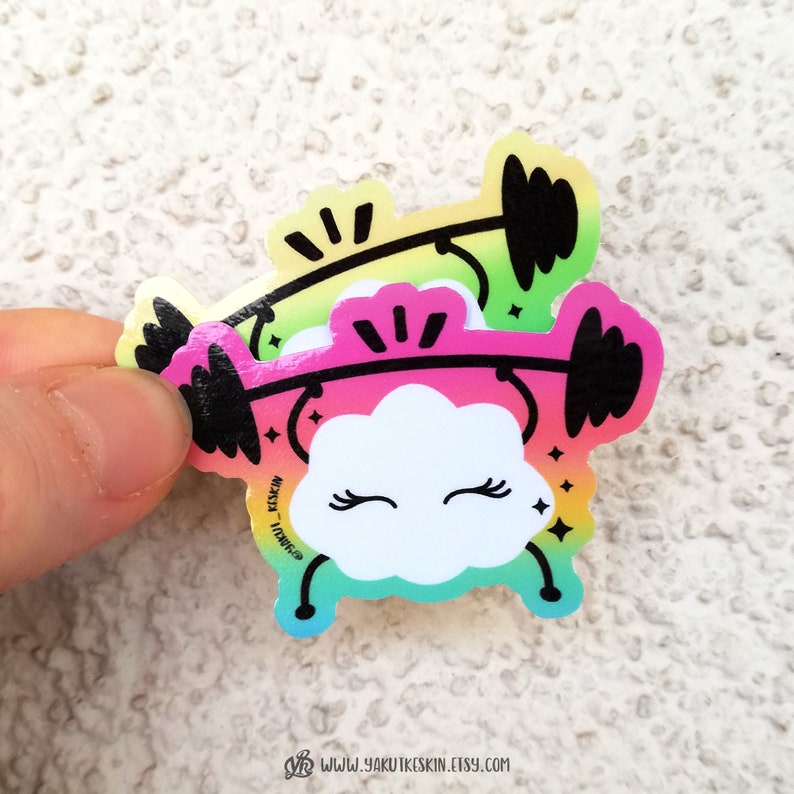 Cute workout fitness stickers waterproof vinyl laptop