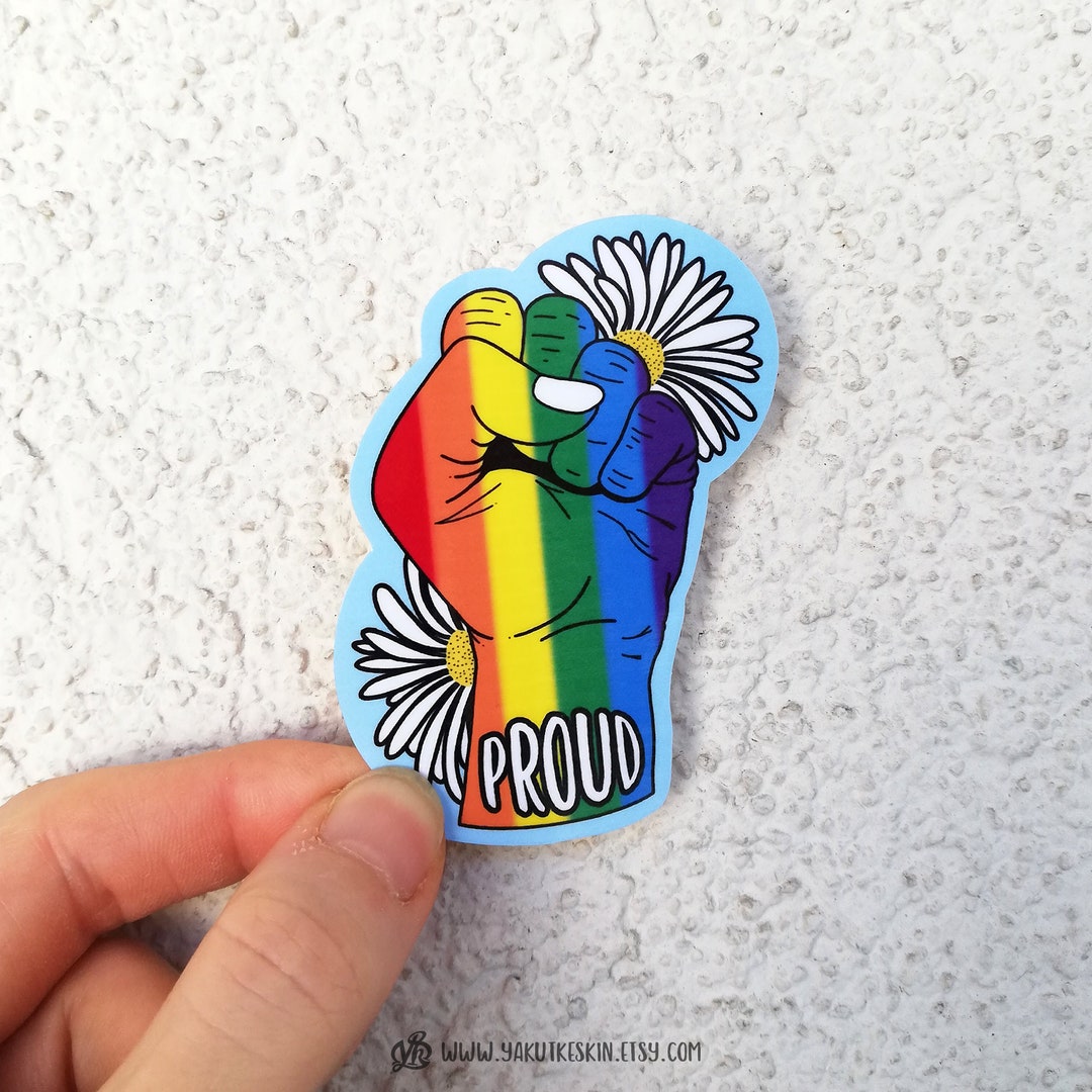 LGBT Waterproof Vinyl Sticker Pride Flag Laptop Decal - Etsy