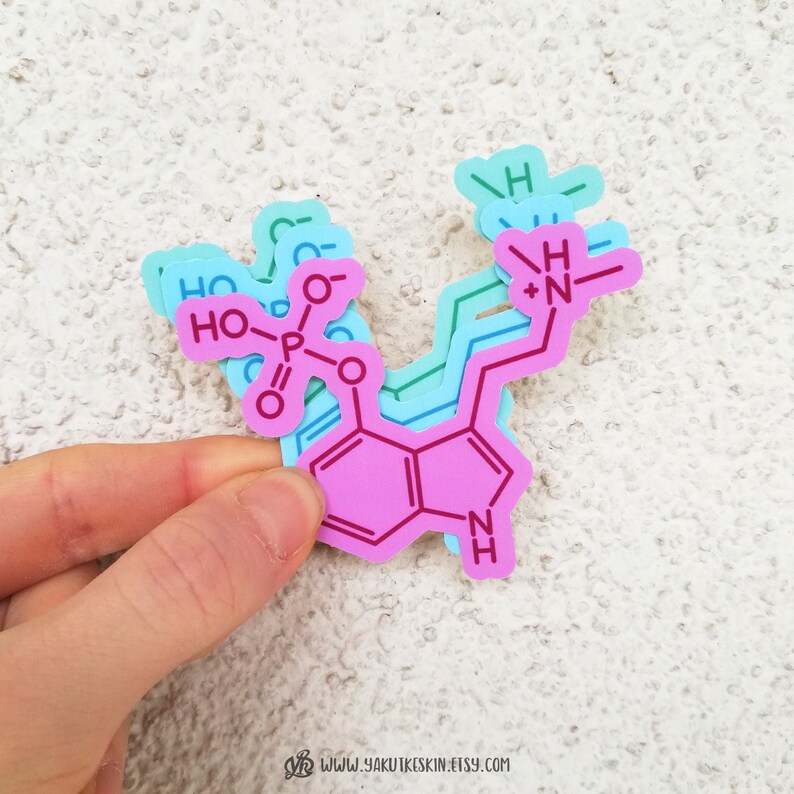 Psilocybin Chemical Structure Science Vinyl Laptop Sticker Etsy