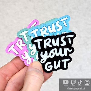 Trust your gut waterdichte sticker, wekelijkse planner voor geestelijke gezondheid doelen stellen, productiviteitstips, sticker voor onderbuikgevoel, cadeau
