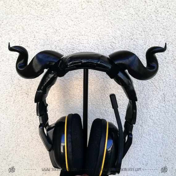 Gothic RAM HORNS for Headphones Curved Satyr Horns Devil Horn