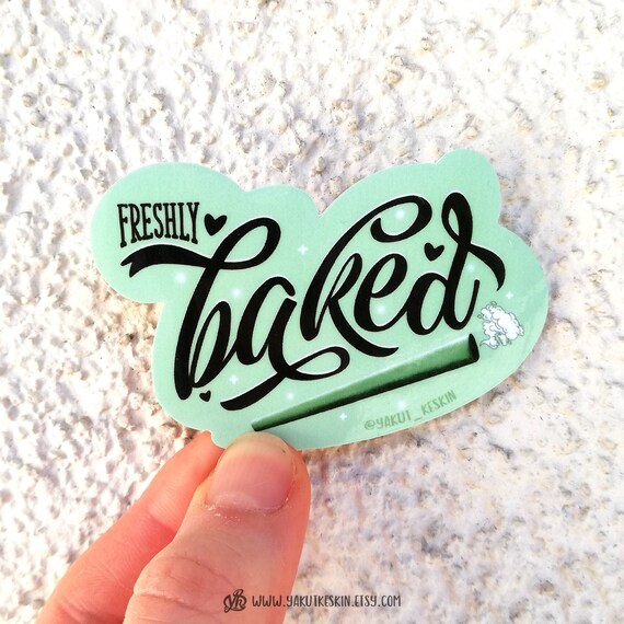 Rolling tray sticker freshly baked weed accessories and gifts Etsy