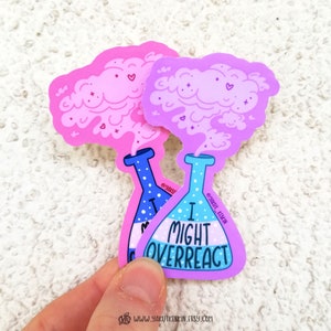 Adesivo de vinil à prova d'água para laptop Science Overreact