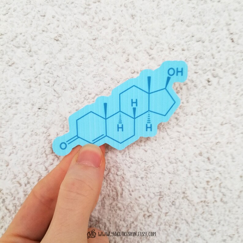 Testosterone Sticker Molecule Chemical Structure Science Vinyl Laptop ...