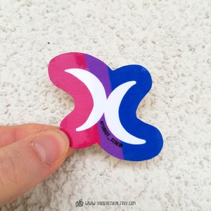 Drapeau de la fierté bisexuelle autocollant vinyle imperméable pour ordinateur portable cadeaux bi